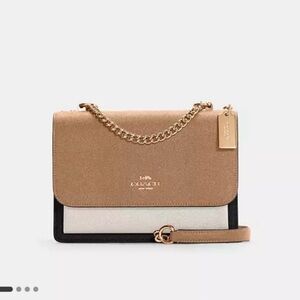 Coach Tan and Cream Crossbody Bag